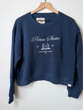 Blue 84 Penn State University Park PA Cropped Sweatshirt Blue women’s Med